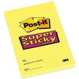 BLOCZEK POST-IT SUPER STICKY ŻÓŁTY 102 X 152 MM W LINIE 75 KARTEK Post-it