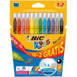 Flamastry BiC Kids Kid Couleur 12 kolorów Bic