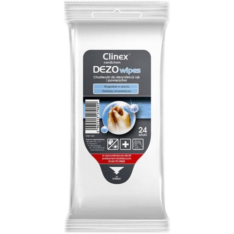 Chusteczki do dezynfekcji rąk Clinex DezoWipes (24) Clinex