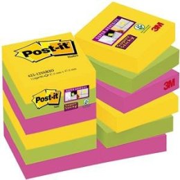 KARTECZKI POST-IT SUPER STICKY 47.6 X 47.6 MM MIX KOLORÓW Post-it
