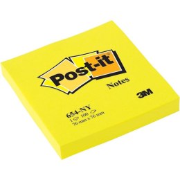Karteczki Post-it 76x76mm (654-NY) jaskrawożółte (100) Post-it