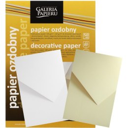 Papier ozdobny Galeria Papieru A4/120g Natte kremowy (50) Galeria Papieru