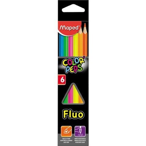Kredki Maped Color&#039;Peps Fluo 6 kolorów Maped