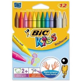 Kredki świecowe BiC Kids Plastidecor 12 kolorów Bic