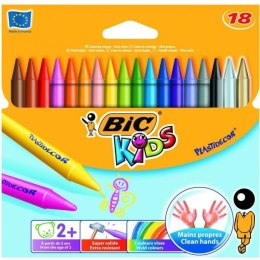 Kredki świecowe BiC Kids Plastidecor 18 kolorów Bic