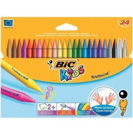 Kredki świecowe BiC Kids Plastidecor 24 kolory Bic