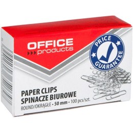 SPINACZE BIUROWE OKRĄGŁE 50 MM (100), SREBRNY Office Products