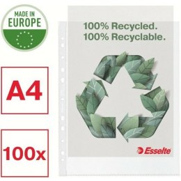 Koszulki Esselte Recycled Premium Maxi A4+/100µm groszkowe (100) Esselte