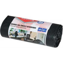 Worki na śmieci Office Products 60L LDPE czarne (20) Office Products