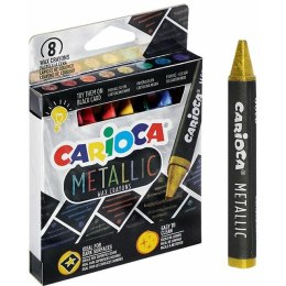 Kredki świecowe Carioca Metallic 8 kolorów CARIOCA