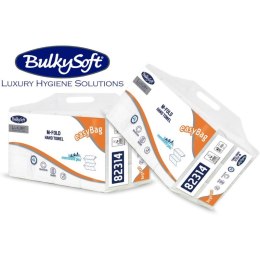 Ręczniki składane BulkySoft Luxury M-Fold 3w celuloza białe (21x120) BulkySoft