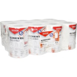Ręczniki w rolce Office Products 50m 2w celuloza białe (12) Office Products