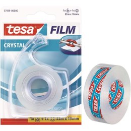 Taśma biurowa Tesa Film Crystal 19mm/33m + podajnik TESA