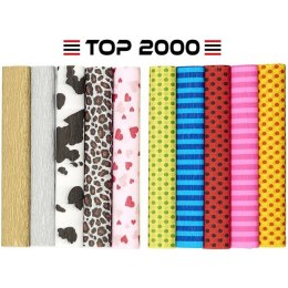 Bibuła marszczona Top 2000 Creatino 25x200cm mix wzory (10) Top 2000