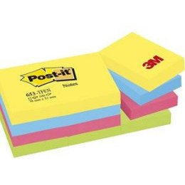Karteczki Post-it 76x127mm (653-TFEN) mix kolorów (12x100) Post-it