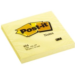Karteczki Post-it 76x76mm (654) żółte (100) Post-it
