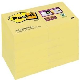 Karteczki Post-it Super Sticky 47.6x47.6mm (622-12SSCY-EU) żółte (12x90) Post-it