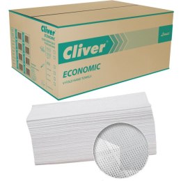 Ręczniki składane Cliver Economic V-Fold 1w makulatura białe (20x200) Cliver