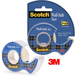 Taśma biurowa Scotch Wall-Safe 19mm/16.5m transparentna Scotch