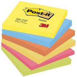 Karteczki Post-it 76x76mm (654-TFEN) 5 kolorów (6x100) Post-it