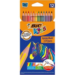 Kredki ołówkowe BiC Kids Evolution Stripes 12 kolo Bic