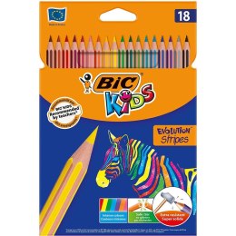 Kredki ołówkowe BiC Kids Evolution Stripes 18 kolo Bic