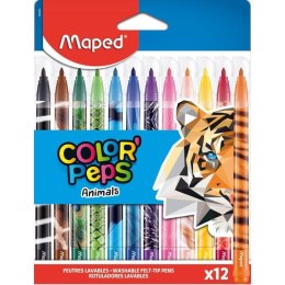 Flamastry Maped Color'Peps Animals 12 kolorów Maped