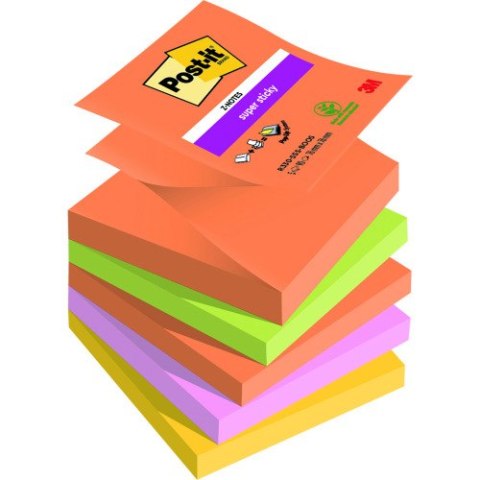 Karteczki Post-it Super Sticky Z-Notes 76x76mm 4 kolory (5x90) Post-it